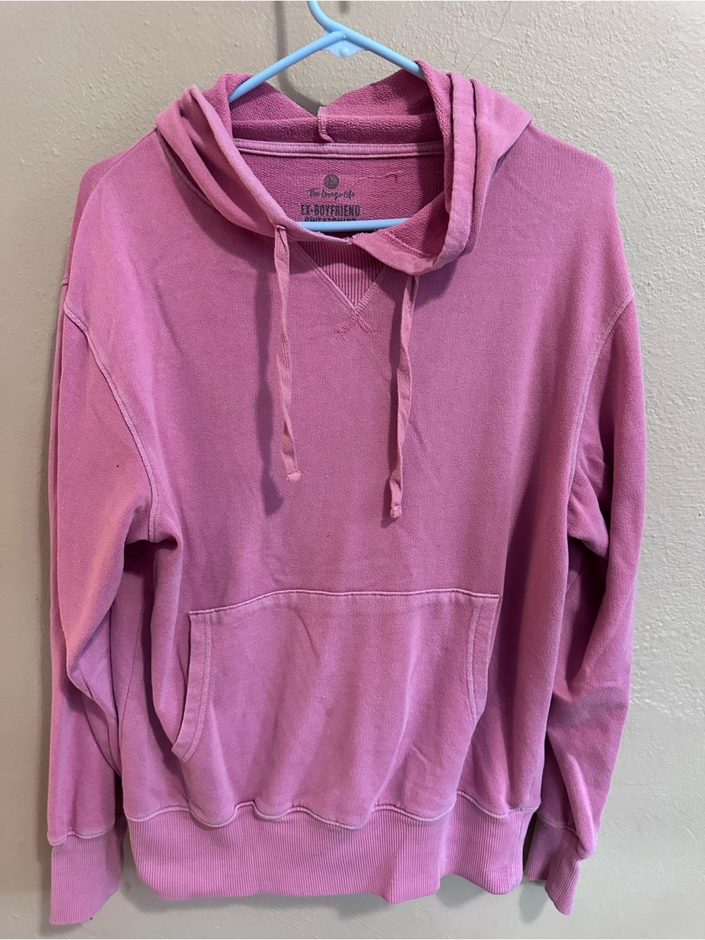 Brand Pink Washed Pullover Hoodie